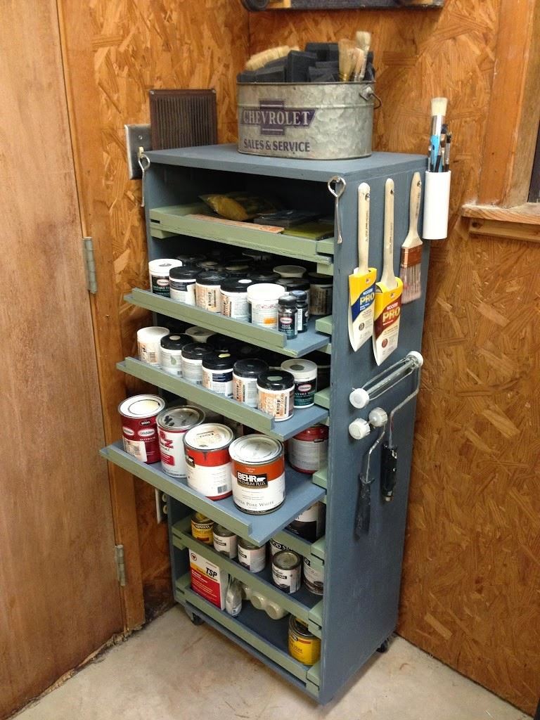 DIY Paint Storage Shelf - Create and Babble