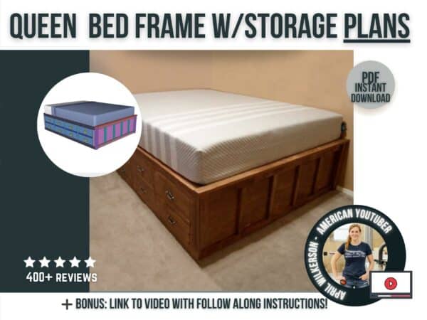queen bed frame plans