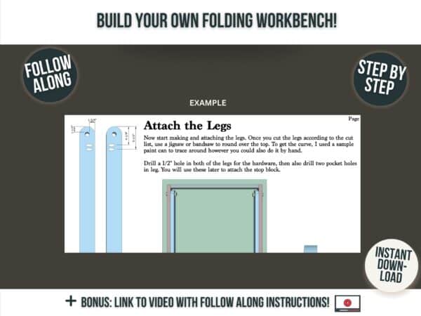 diy folding workbench blueprints
