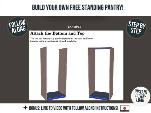 free standing pantry blueprints