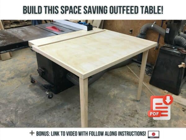 how to build a folding outfeed table