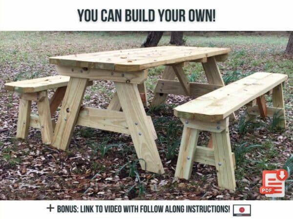 How to build a picnic table and benches