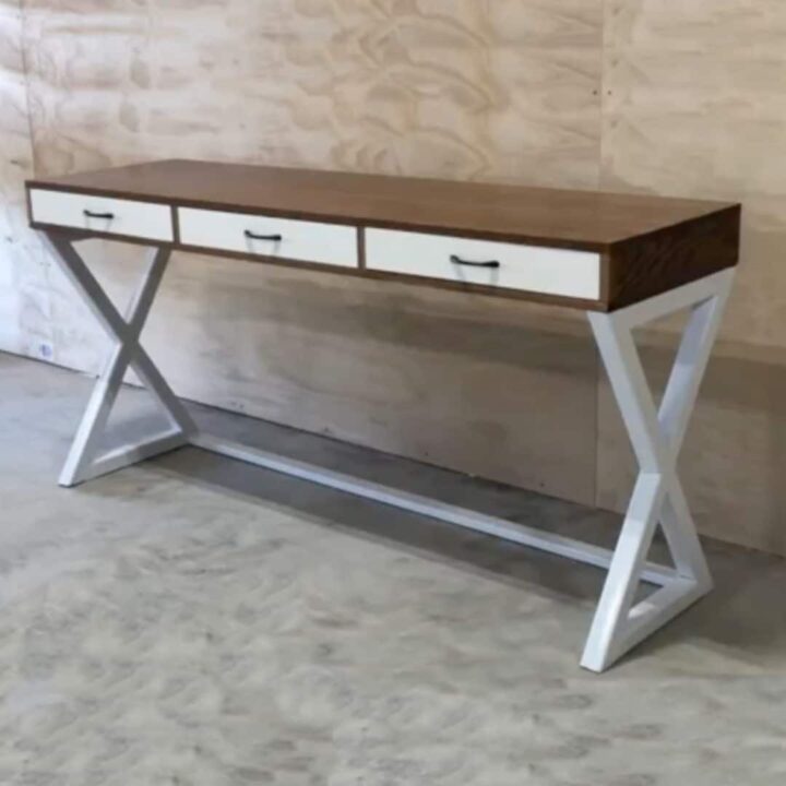 Wood and Metal Desk (+ Filing Cabinet) Plans