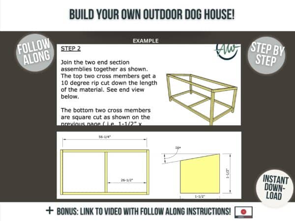 outdoor dog house blueprints