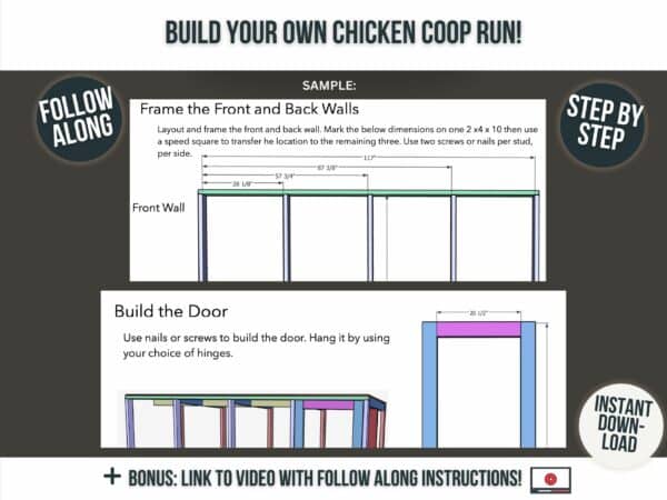 chicken coop run blueprints