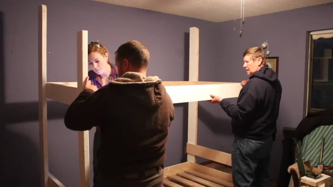 build a bunk bed with rock climbing wall00 04 50 24still022