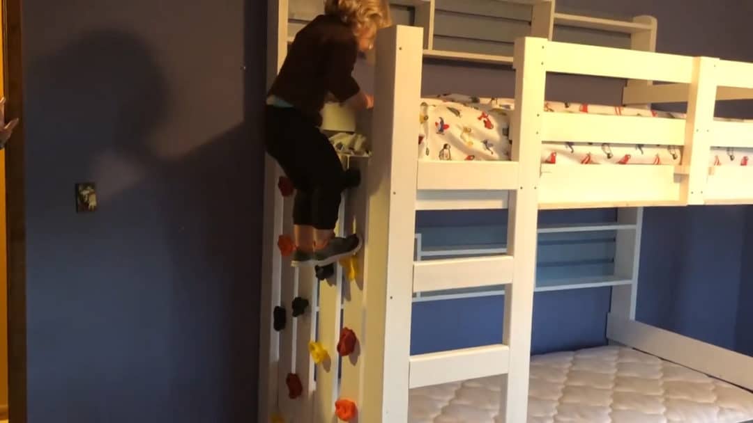 build a bunk bed with rock climbing wall00 10 53 18still042