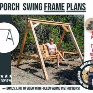 Porch swing frame plans