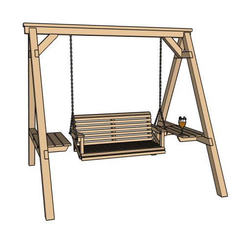 Wooden A Frame for Porch Swing