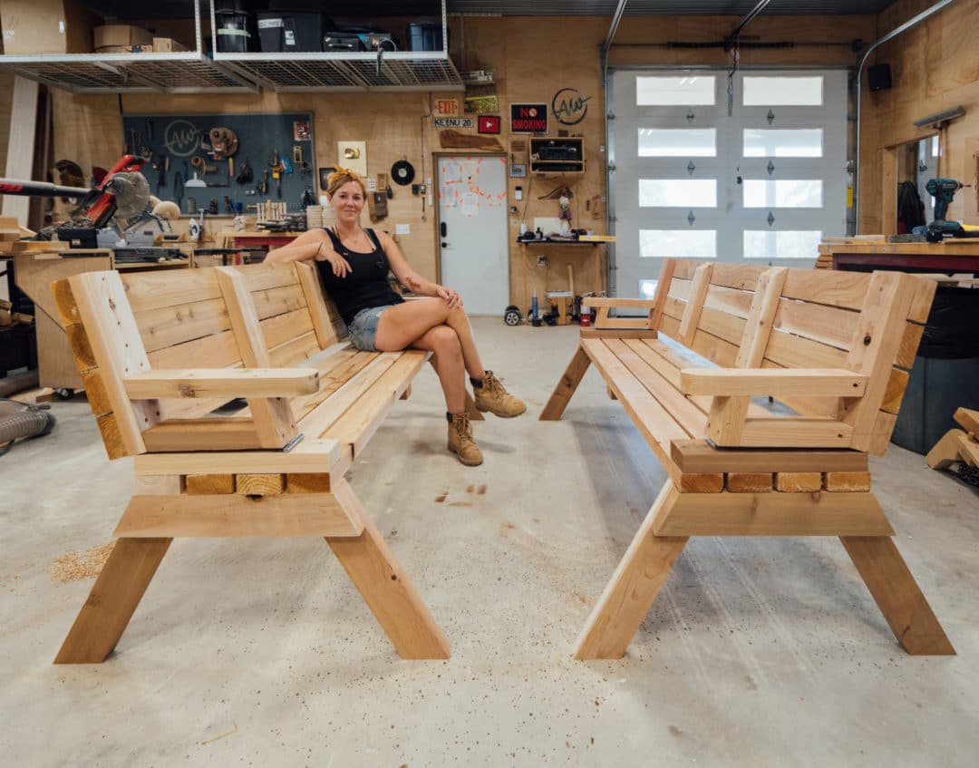 DIY Folding Bench | Turns Into A Table | Wilker Do's