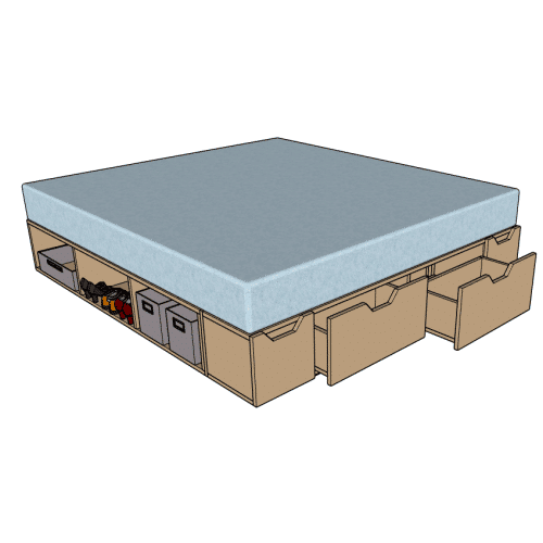 Platform Bed Design Drawers