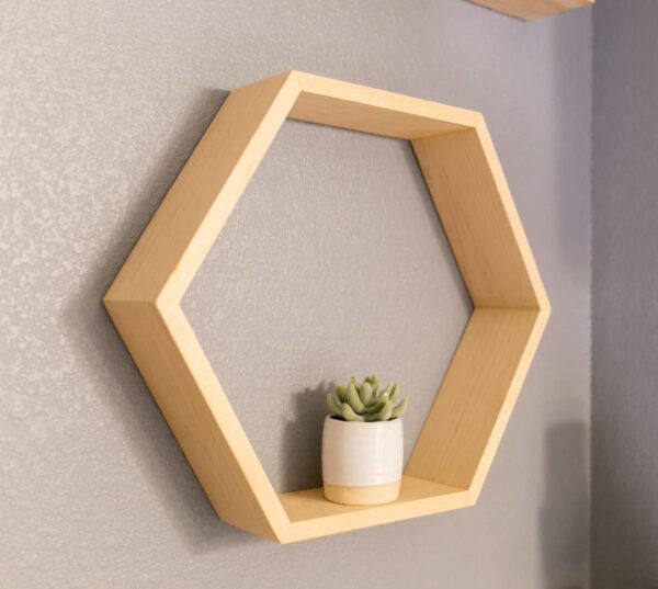 diy hexagonal shelves plans 4