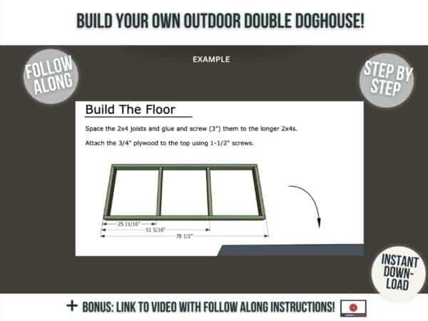 wooden double doghouse blueprints