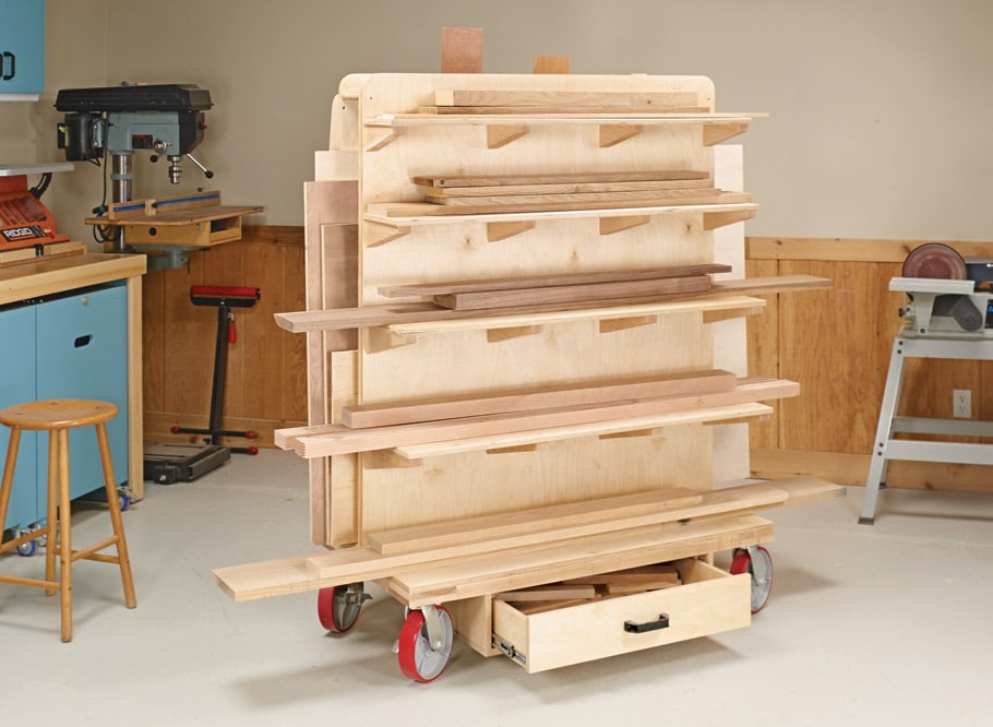 Woodsmith Sy Lumber Cart Plans, Wood Storage Cart Plans