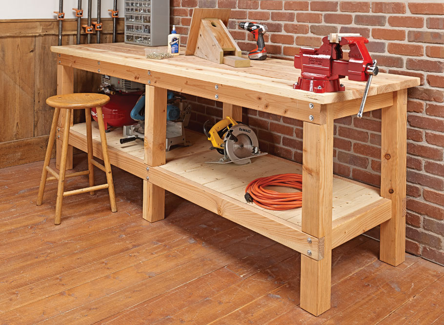 Woodworking plans shop work table