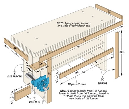 woodsmith all new one wall workshop plans diagram