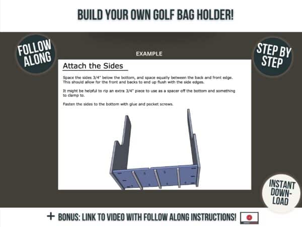 golf bag rack blueprints