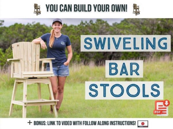 How to build swiveling outdoor barstools scaled