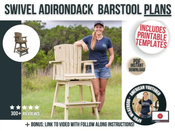 Swiveling Adirondack Barstool Chair