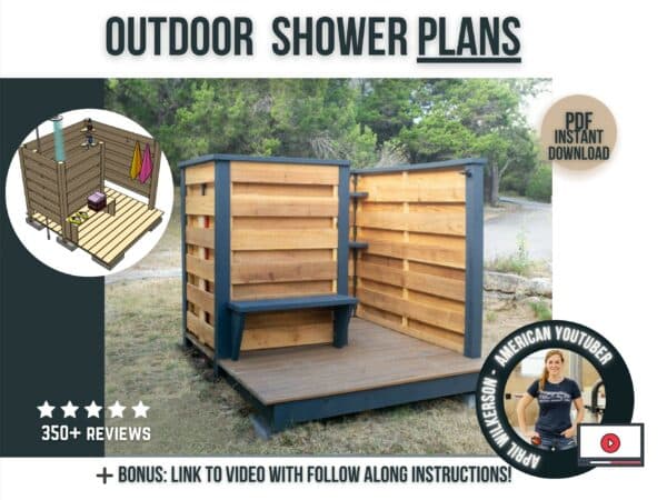 outdoor shower plans