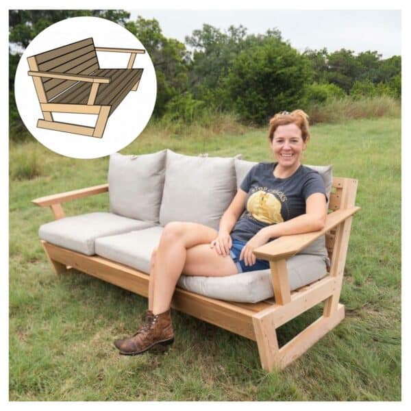 DIY outdoor sofa plans