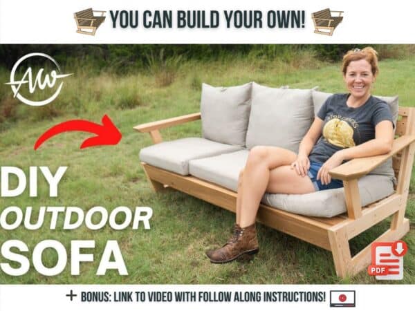 how to build a modern outdoor sofa