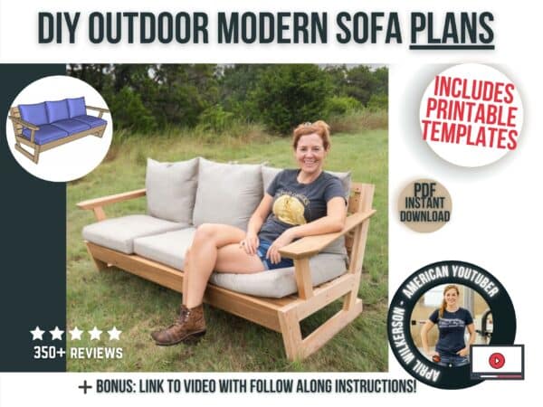 Modern outdoor sofa plans