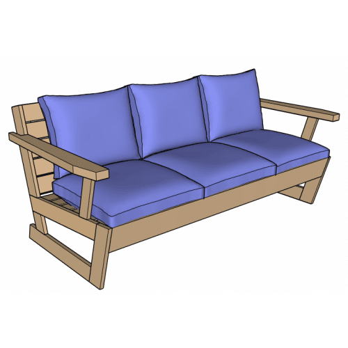 Outdoor Sofa with Cushions