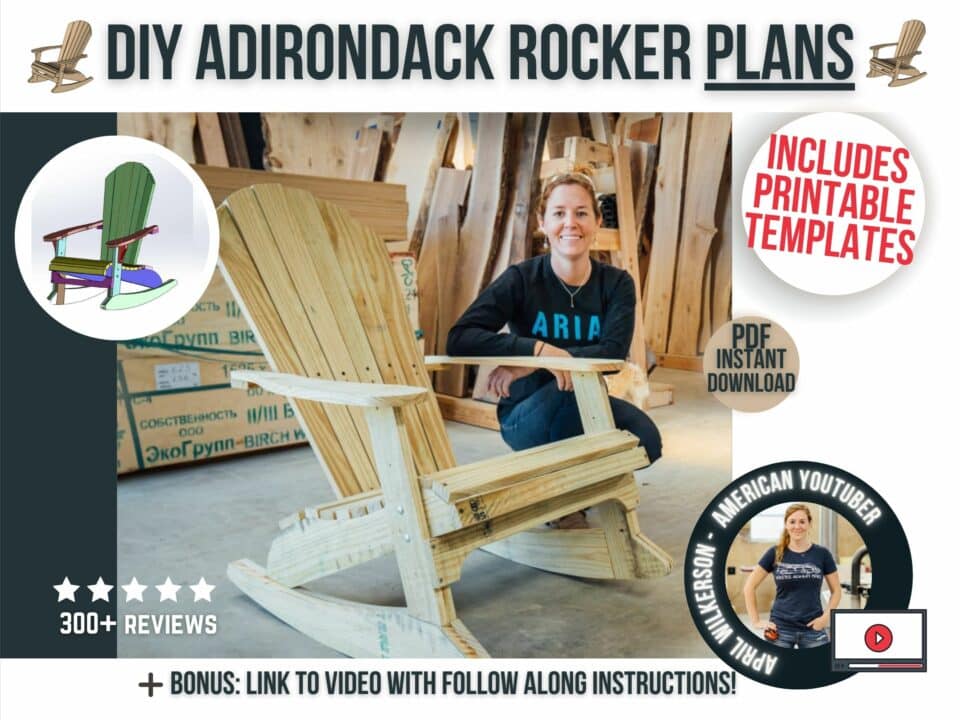 Rocking Adirondack Chair Templates