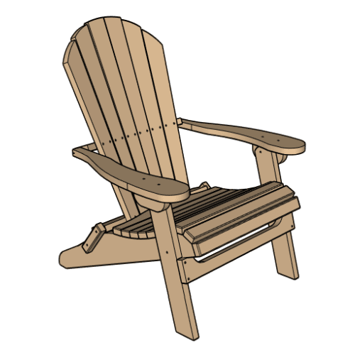 Folding Adirondack Chair Left