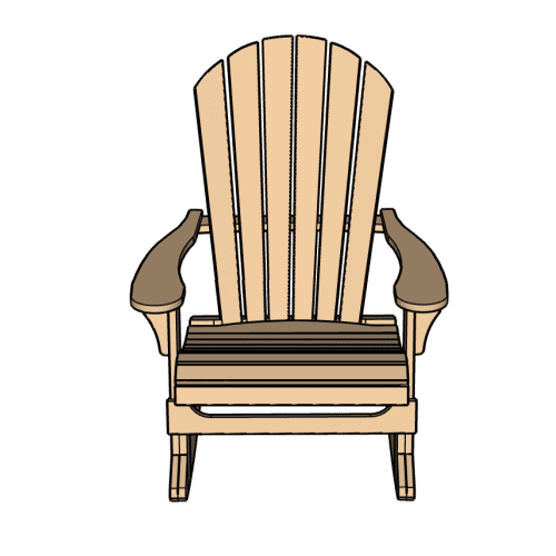Rocking Adirondack Chair Front