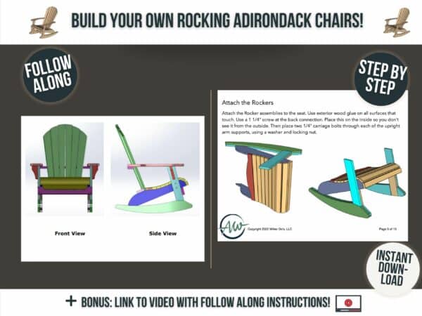 Adirondack rocking chair build instructions
