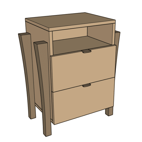End Table or Night Stand with Secret Storage Plans