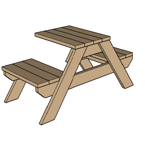 Two Person Picnic Table Back