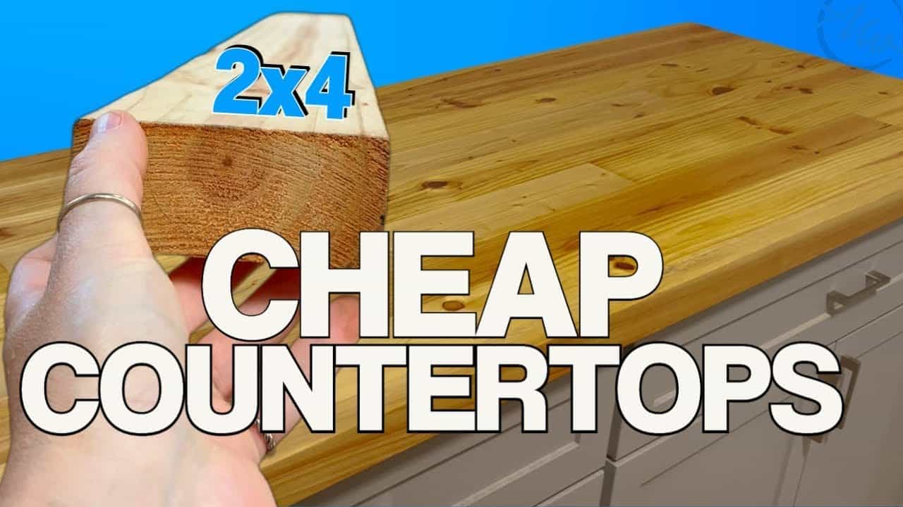 Inexpensive DIY Wood Countertops | Made from Scrap 2×4’s