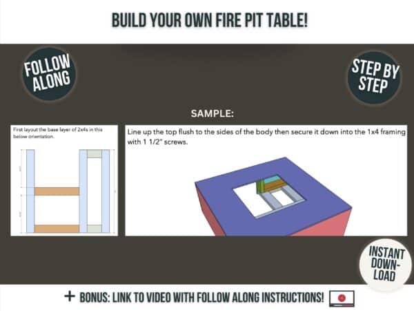 fire pit table blueprints