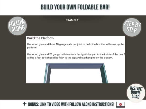 diy foldable bar blueprints
