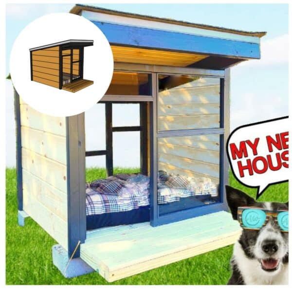 diy modern doghouse plans