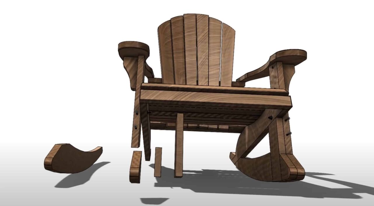 Assembling the Rocker assembly for you DIY Adirondack Rocking Chair