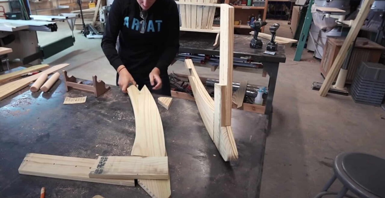 Assembling the Rocker assembly for you DIY Adirondack Rocking Chair