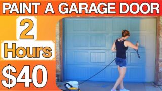 how to paint a garage door curb