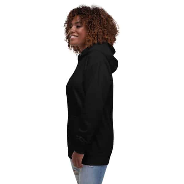 unisex premium hoodie black left front 6623d04cb96d8