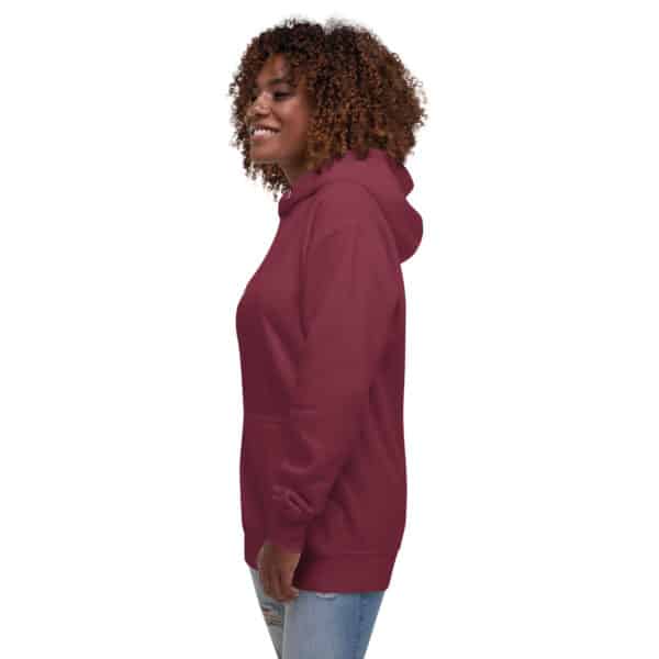 unisex premium hoodie maroon left front 6623d04cbad12
