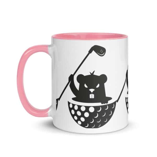 white ceramic mug with color inside pink 11 oz left 6623d2bce2db0