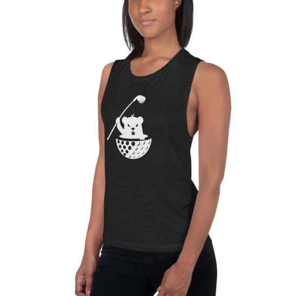 womens muscle tank black heather left front 6623ccf335d5f
